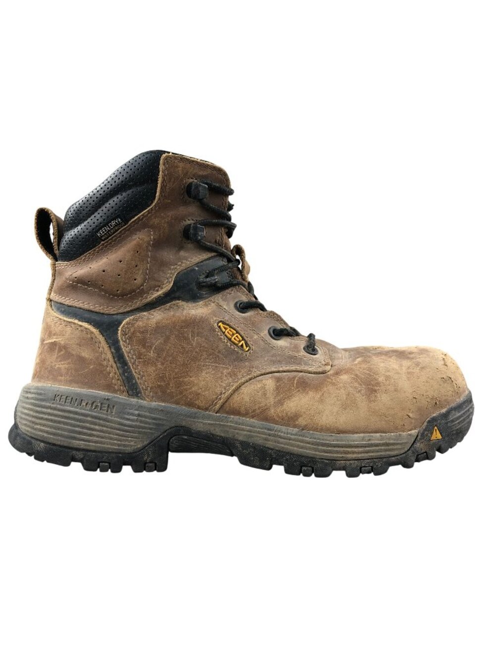 Keen Men's Size 10M Utility Chicago Brown Waterproof Leather Work Boots FAIR